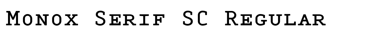 Monox Serif SC Regular
